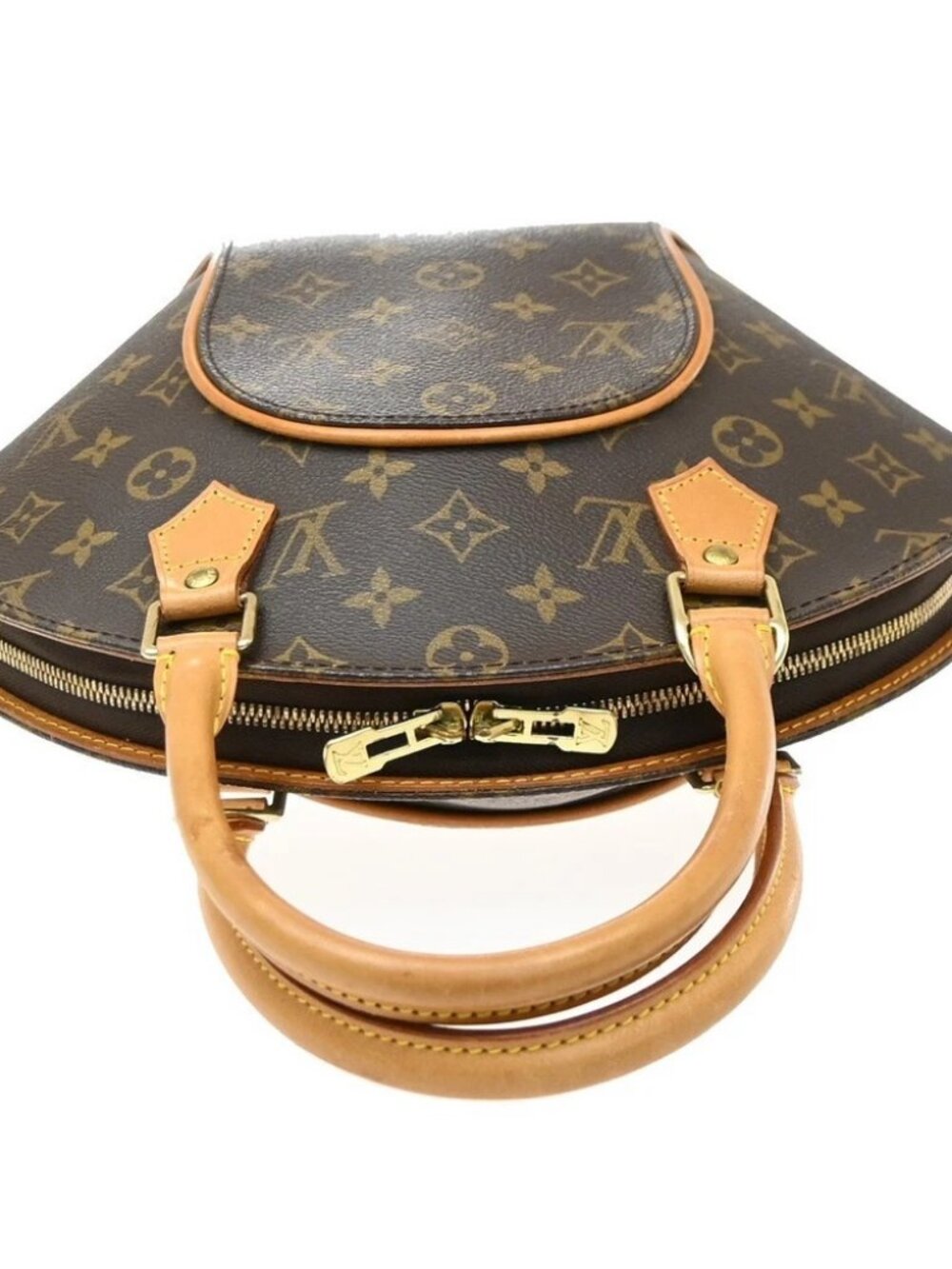 LOUIS VUITTON LV Logo Ellipse PM Hand Bag Monogram Leather Brown M51127 - Picture 5 of 16